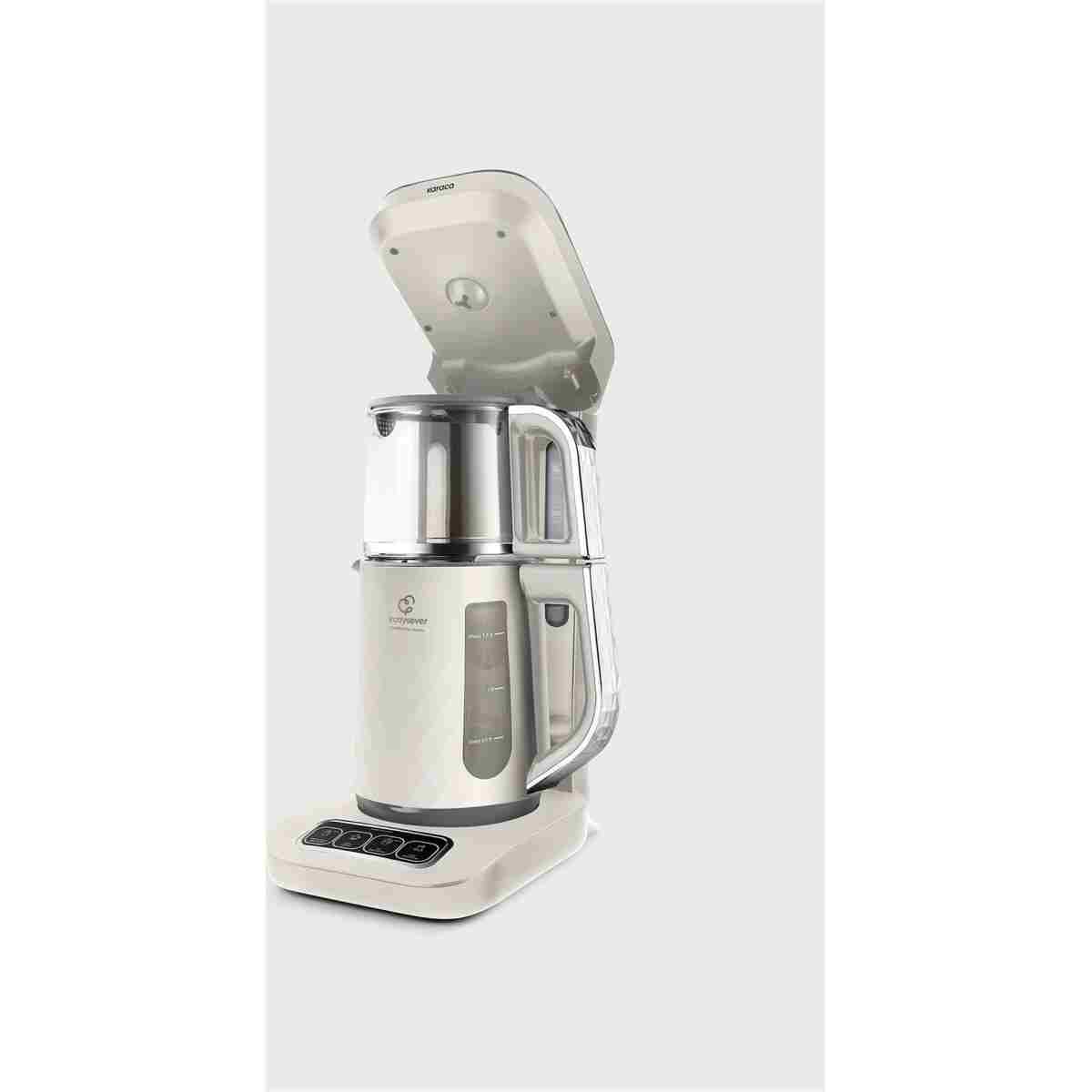 Karaca Çaysever Robotea Pro Quartz 4 in 1 Konuşan Çay Makinesi Creamy - Görsel 4