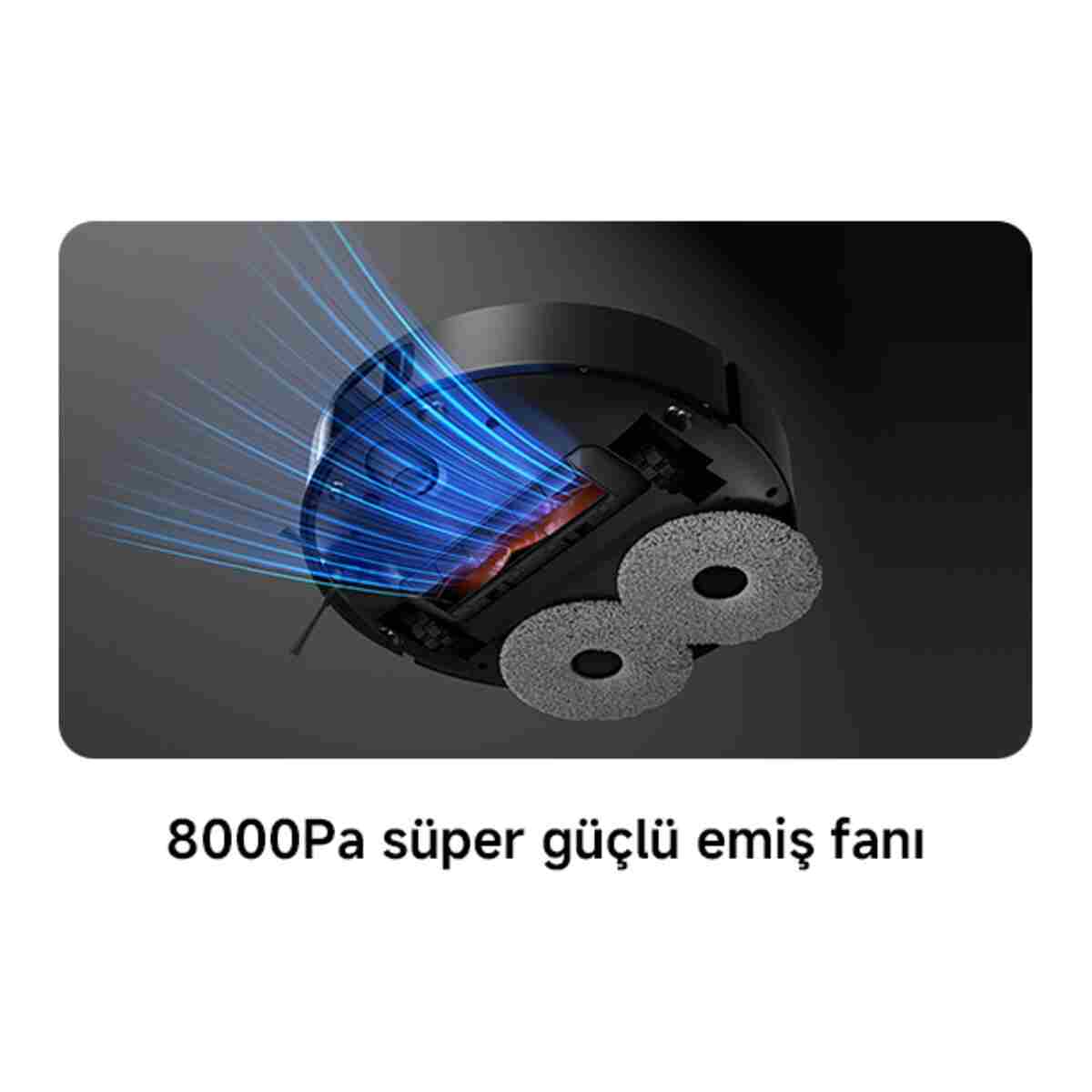 Robot Vacuum X20 Max Akıllı Robot Süpürge ve Mop - 8000Pa Siyah(Xiaomi Türkiye Garantili) - Görsel 6