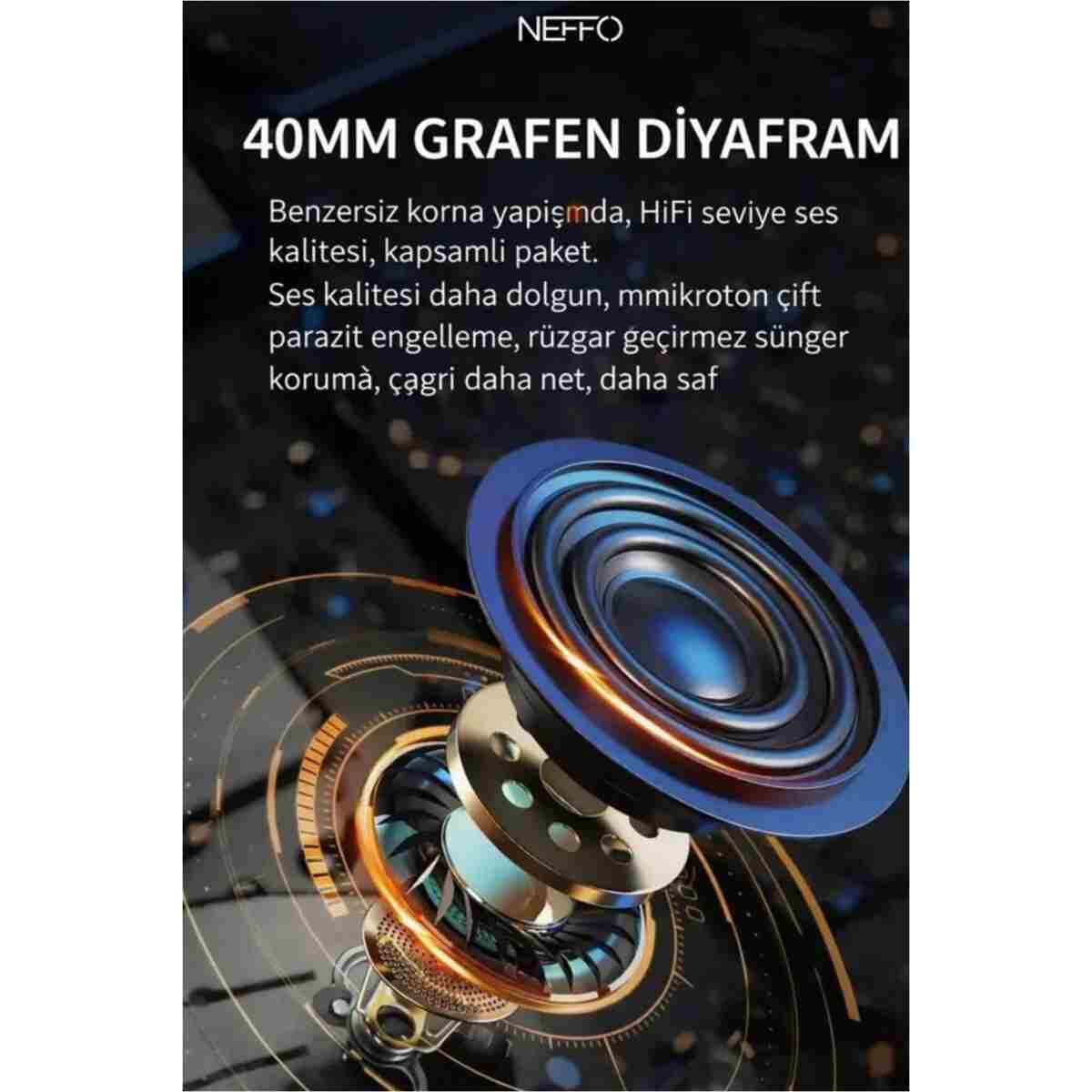 NEFFO Motorcu Seti 4K Aksiyon Kamerası + Intercom V10 – Motorcu interkom Sürüş İletişim Ve Çekim Seti - Görsel 5