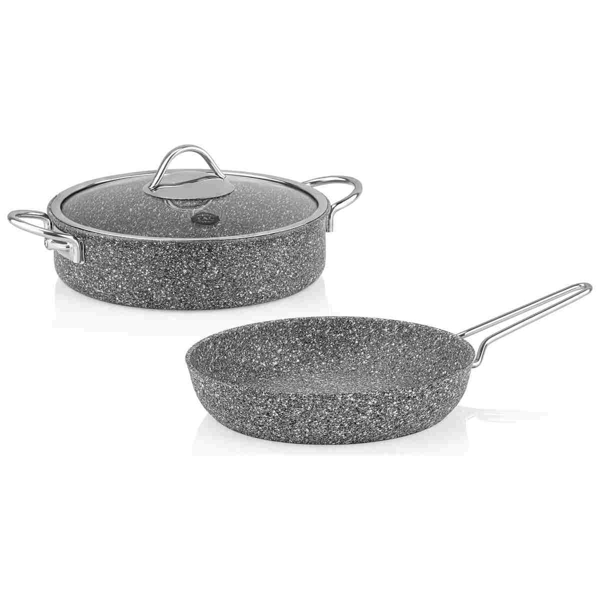 Taç Ultra Classic 3 Parça Granit Tencere & Tava Seti Gri - Görsel 5
