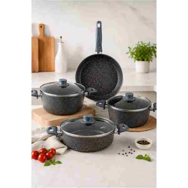 AVANGARDA Granit 7 Parça Trendlon Chef Granit Tencere Seti