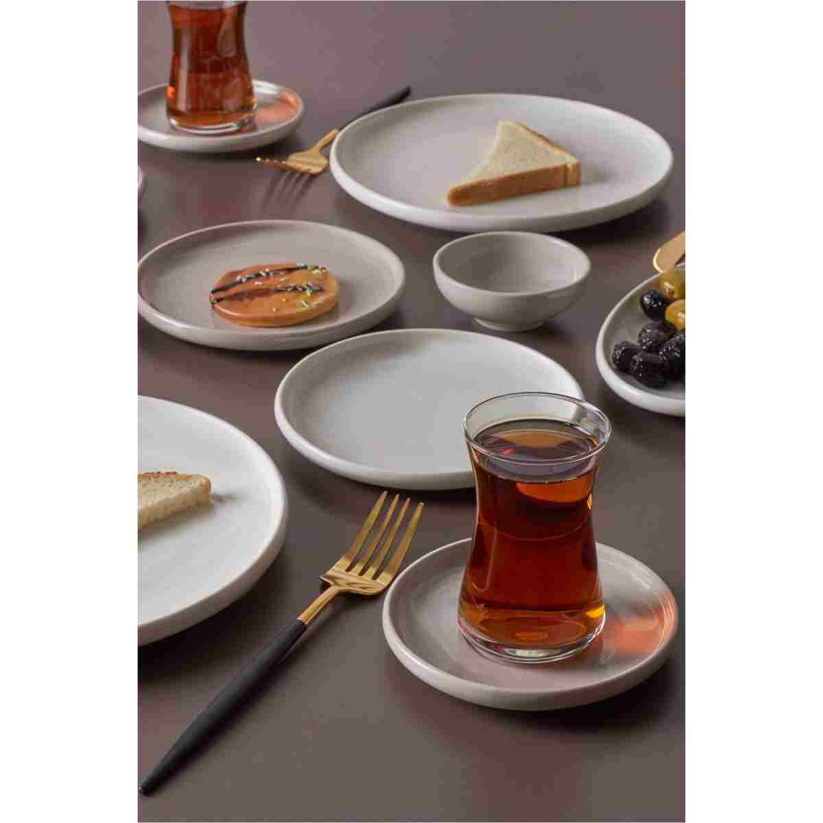 Karaca Cordelia Grey 26 Parça 6 Kişilik Porselen Kahvaltı Servis Takımı - Görsel 3