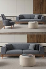 EDSY HOME Rebull 3+1 Koltuk Takımı Bej Renk - Görsel 12