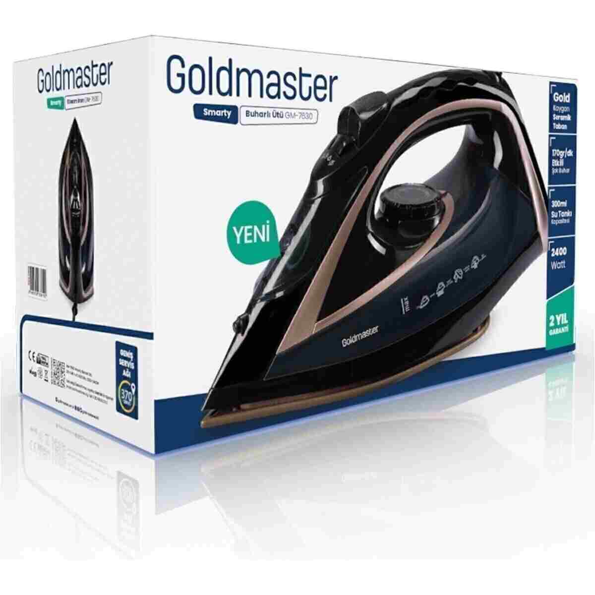 GOLDMASTER Smarty 2400 Watt Seramik Tabanlı 170 gr Etkili Şok Buharlı Ütü - Görsel 8