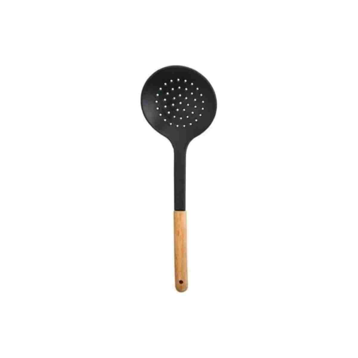 Genel Markalar Çizmez Ahşap Saplı Set Kaşık,kepçe,spatula,çırpıcı,kevgir,çizmez Isıya Dayanıklı - Görsel 4