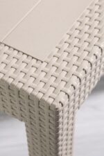 SANDALİE Rattan Cappucino 4 Sandalye Masa Takımı - Bahçe&balkon&teras - Görsel 9