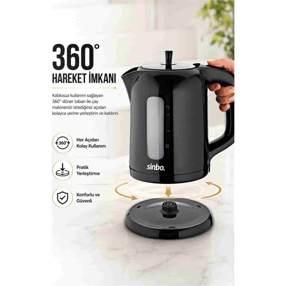 Sinbo STM-5840 Elektrikli Çay Seti - Görsel 4