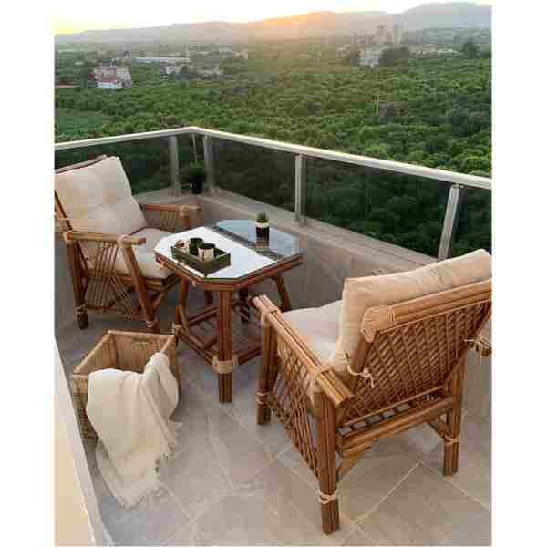 DEKORZADE Balkon Bahçe Teras Mutfak Masa Takımı Oturma Grubu Balkon Takımı Balkon Mobilyası Bahçe Mobilyası