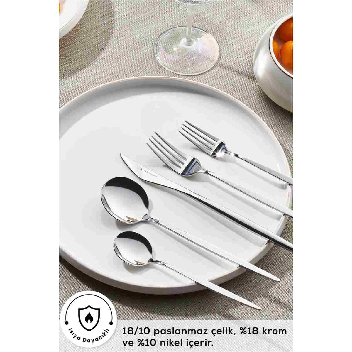 Karaca New Porto Elegance 60 Parça 12 Kişilik Çatal Kaşık Bıçak Takımı - Görsel 11