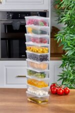 Tiklasende 20 ADET KENDİNDEN KAPAKLI DERİN DONDURUCUYA UYGUN SAKLAMA KABI ,DÜZENLEYİCİ 500 ML - Görsel 7