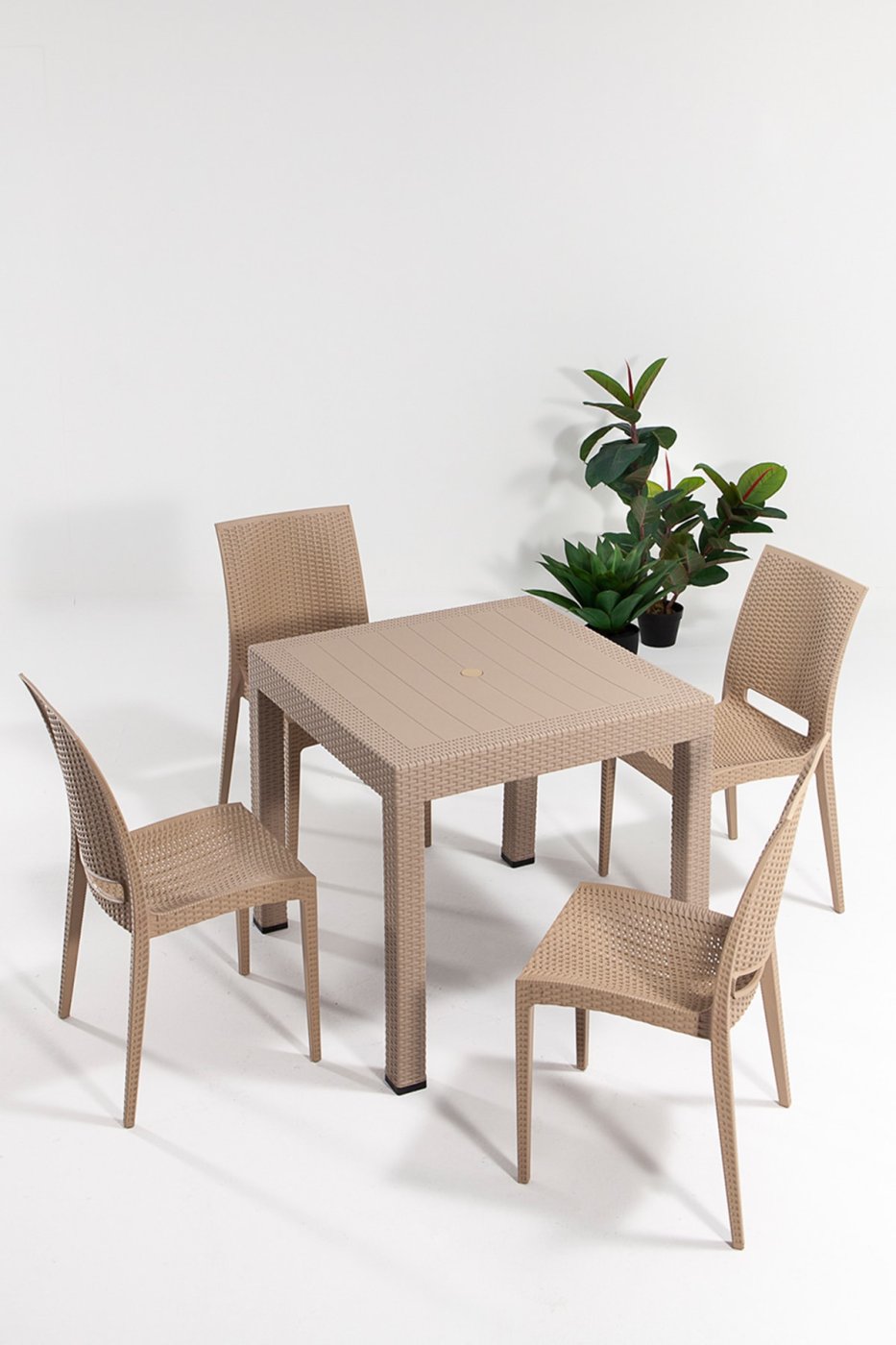 d85be2b6f47d6755897a732c006a6070 SANDALİE Rattan Cappucino 4 Sandalye Masa Takımı - Bahçe&balkon&teras - Görsel 1