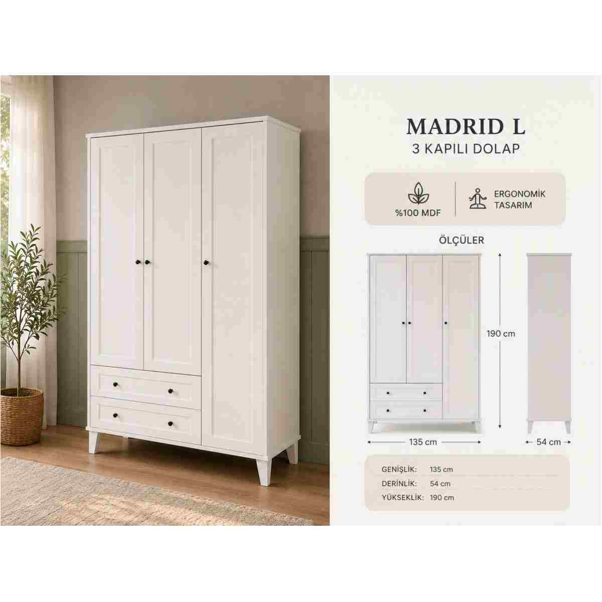 VENATTO MADRİD LARCH GENÇ ODASI (%100MDF) - Görsel 3