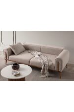 EDSY HOME Riva 3+3 Koltuk Takımı Sütlü Kahve - Görsel 4