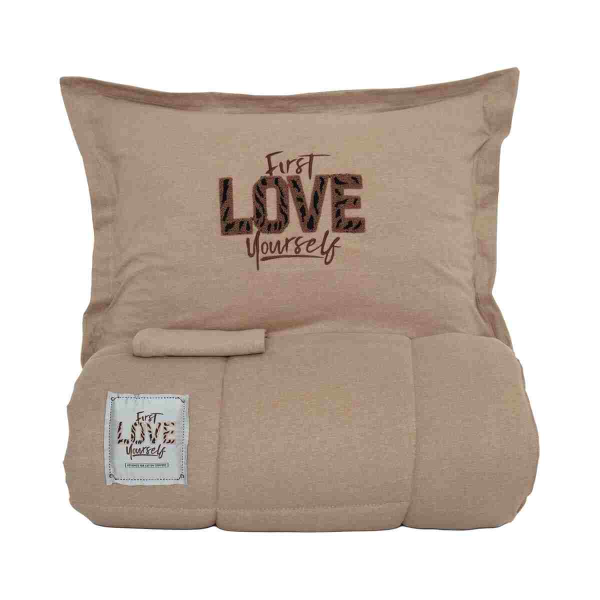 Karaca Home Motto Cotton Comfort Çift Kişilik Bej - Görsel 11