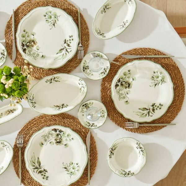 Bella Maison Julia Stoneware 26 Parça 6 Kişilik Kahvaltı Takımı Yeşil