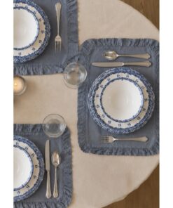 Alternative view of KÜTAHYA HOME Blue Romance 24 Parça Desenli Porselen Yemek Takımı – Şık Sofra Seti Mavi Vintage