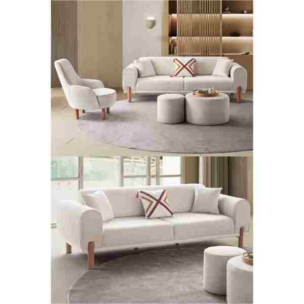 EDSY HOME Armoni 3+1 Koltuk Takımı Krem