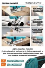 ASSUR Profesyonel 550W Devir Ayarlı Dekupaj Testere Makinesi - Görsel 2