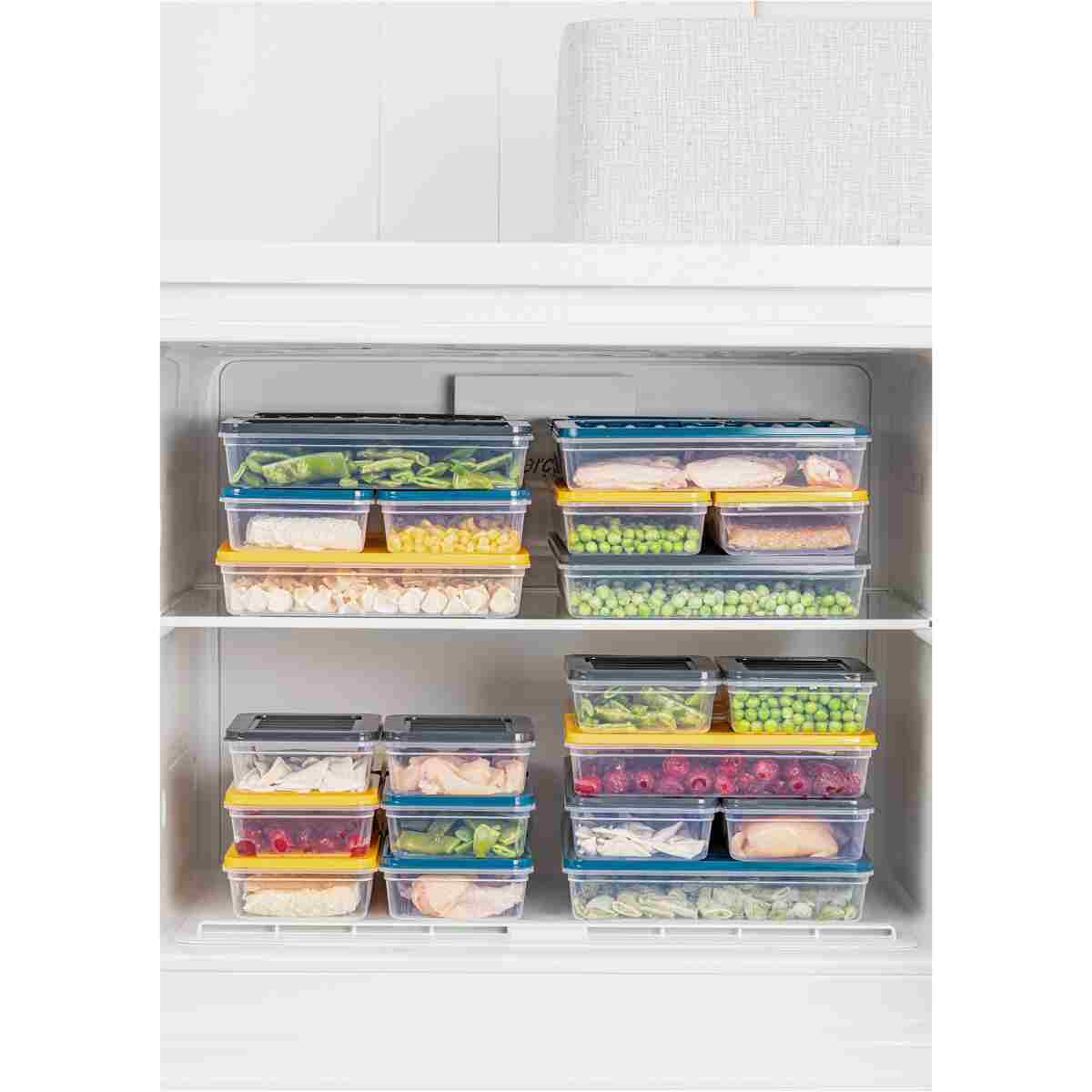 Meleni Home 8'li Saklama Kabı , Mikrodalga Uyumlu Erzak Saklama Kabı Antrasit 4x2400 Ml- 4x1170 ml - Görsel 3