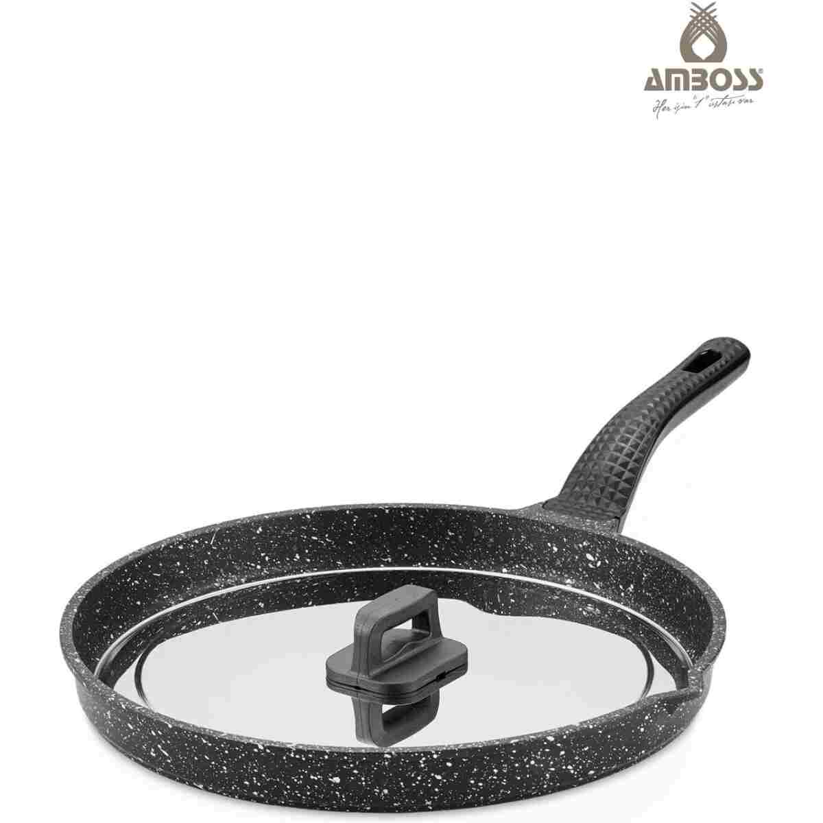 Amboss Döküm Granit Kapaklı Balık Tavası 34 cm - Görsel 6