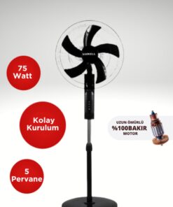 Luxell Lxf-518 S 18'' 75 Watt 5 Kanatlı Ayaklı Vantilatör