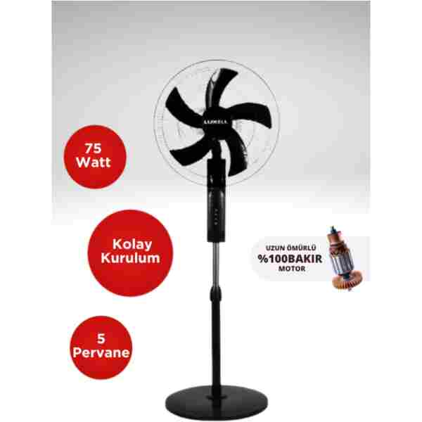 Luxell Lxf-518 S 18'' 75 Watt 5 Kanatlı Ayaklı Vantilatör