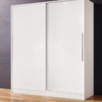 AEKA Ae-4001 Zambak Sürgülü Dolap Çok Raflı Çekmeceli Askılı Beyaz Kasalı (Beyaz-Beyaz Kapaklı) Gardırop