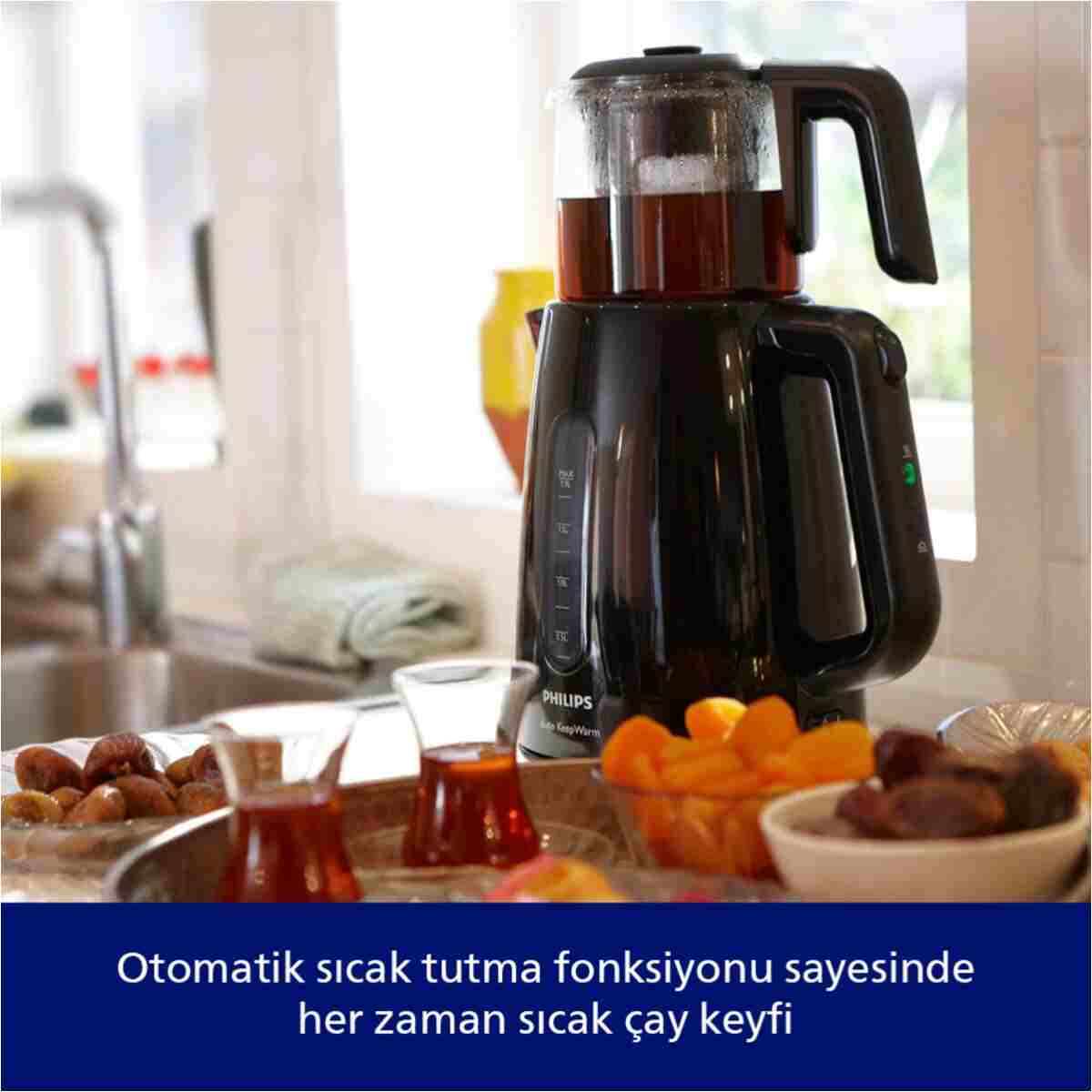Philips Daily Collection Çay Makinesi, 1700W, 1,9 Lt Su Isıtıcısı, Otomatik Sıcak Tutma, HD7301/00 - Görsel 2