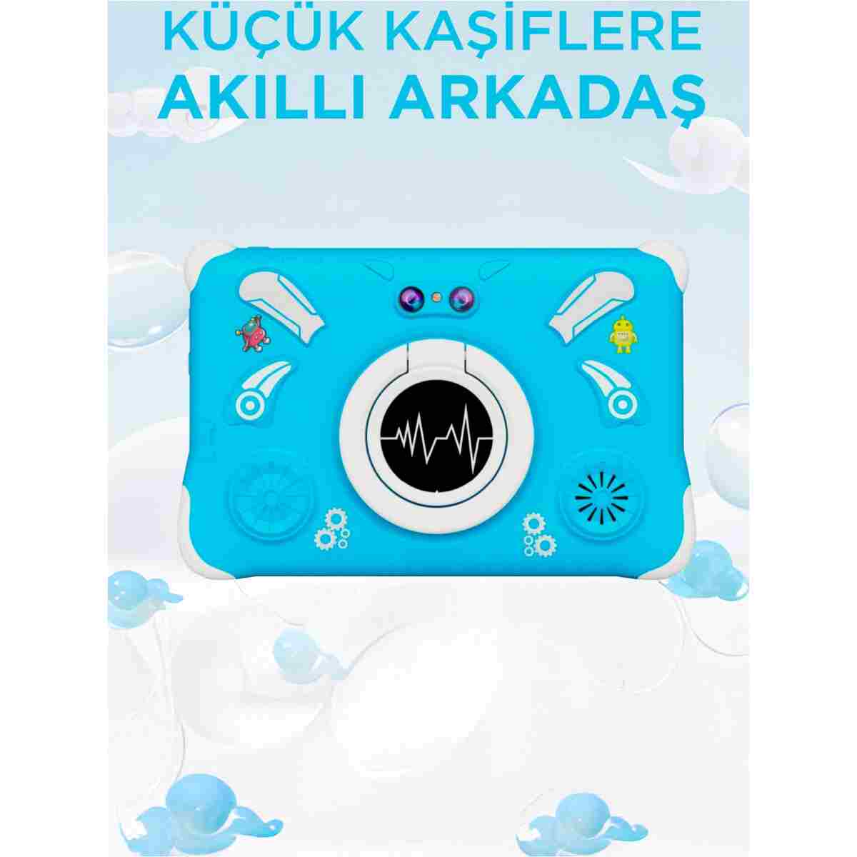 Torima Tablet 4GB 128GB Kılıf Hediyeli Çocuk Tableti T15 Mavi - Görsel 2