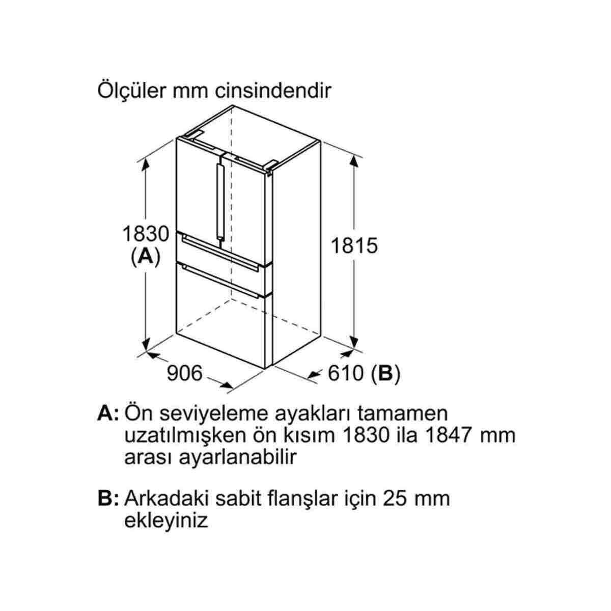 Siemens KF96RSBEA 458L 4 Kapılı Alttan Donduruculu Buzdolabı Siyah - Görsel 15