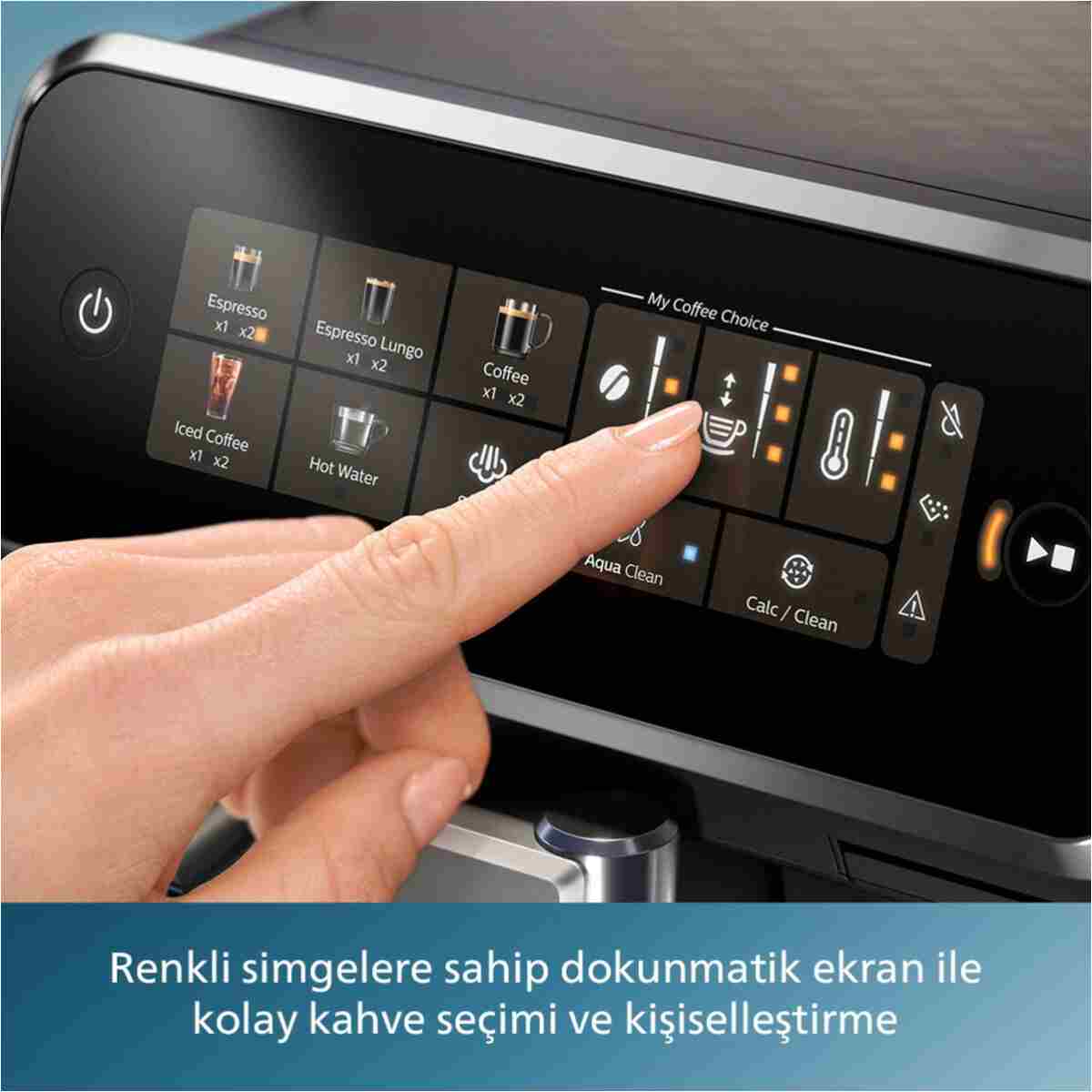 Philips 3300 Serisi LatteGo Tam Otomatik Espresso Makinesi, AquaClean Filtre, 6 İçecek Hazırlama, EP3343/50 - Görsel 17
