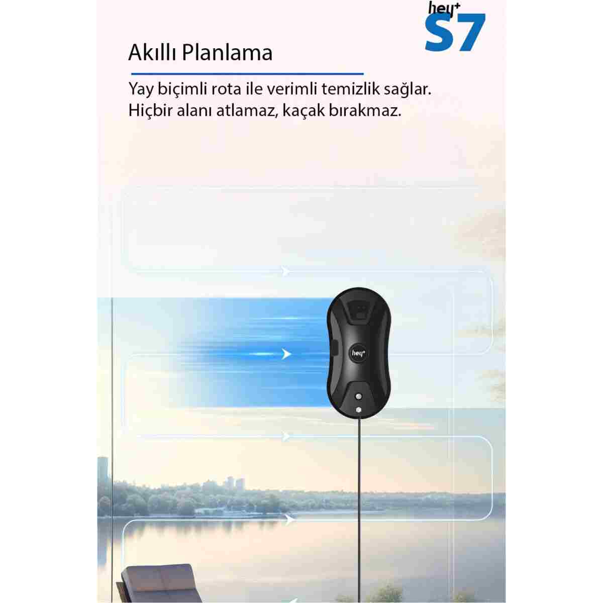 Heyplus Akıllı Cam Silme Robotu Su Püskürtmeli Kumandalı Cam Temizleme Robotu - Görsel 7