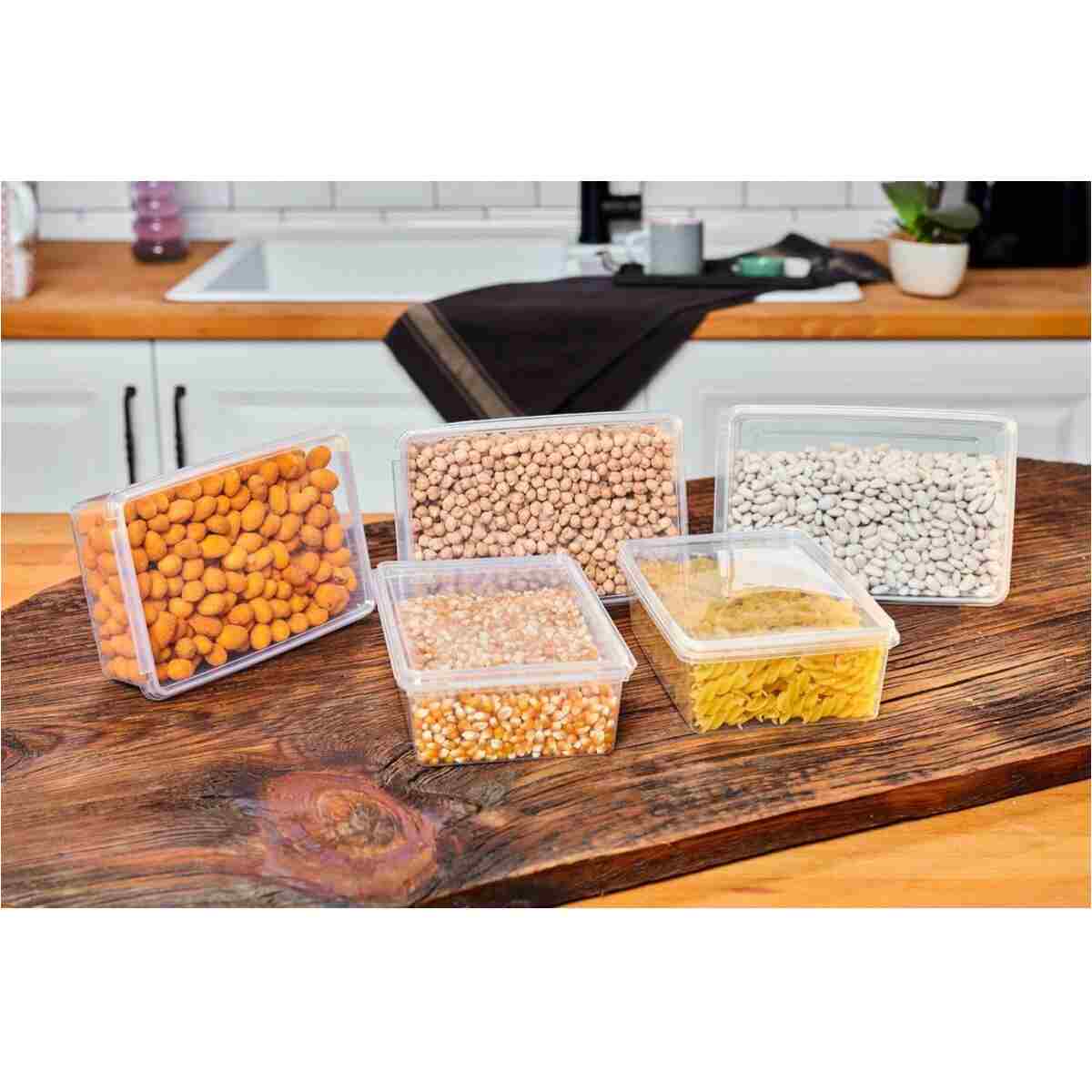 Codemfire Saklama Kabı 1 Litre 10 Adet Kendinden Kapaklı, Kilitli, Dondurucu, Gıdaya Ygun (19*13*6)cm - Görsel 12