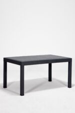 SANDALİE Rattan 90x150 Bahçe&balkon&teras Masa Seti - Antrasit - Görsel 11