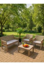 MOBETTO Ada 2+1+1+S Bahçe Takımı / Balkon - Bahçe - Teras Mobilyası - Görsel 4