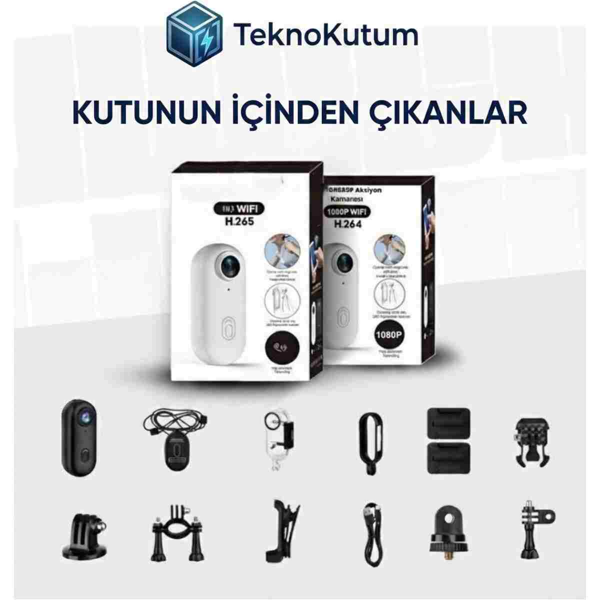 TEKNOKUTUM Full HD 1080P Göğüs Kamerası Motosiklet Bisiklet ve Scooter Kullananlar İçin-8GB SD Kart Hediyeli - Görsel 11