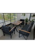 GÜL KONSEPT 3-1-1 MASALI (ANTRASİT GRİ) BAHÇE VE BALKON TAKIMLARI