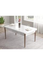 MEDA CONCEPT 80x130(KAPALI) 80x170(AÇIK) Yemek Odası Takımı Mutfak Masası Takımı Yemek Masası 6 Kişilik - Görsel 2