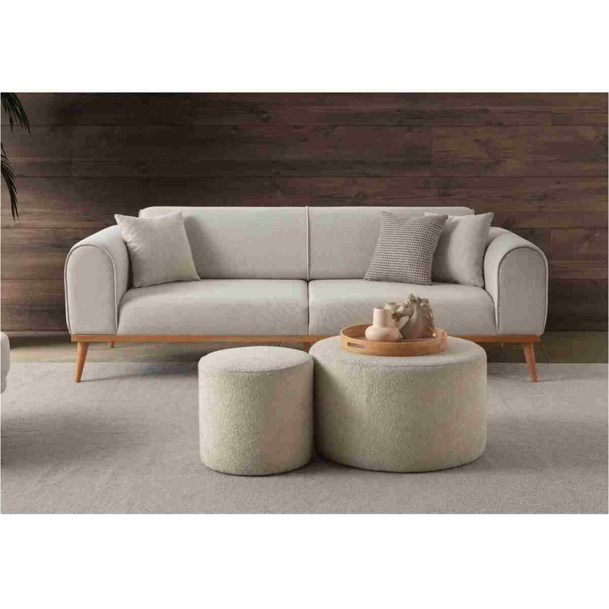 EDSY HOME Rebull 3+3+1+1 Koltuk Takımı Bej Renk - Görsel 4