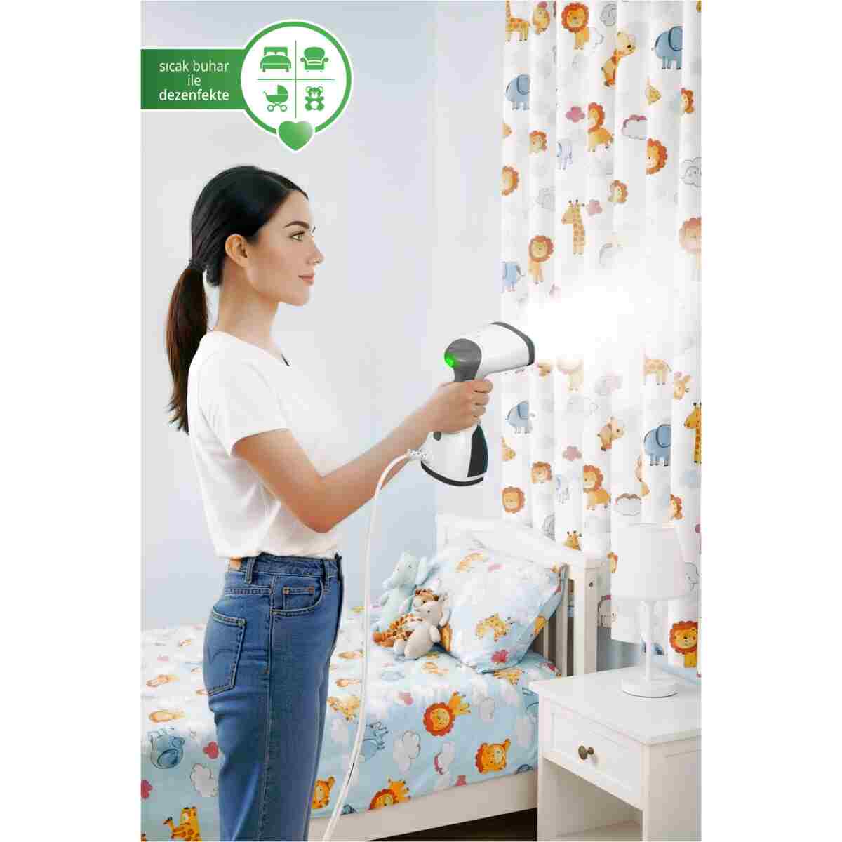 Kiwi Ksı 650 1200w Portatif Buharlı Kırışık Giderici Dikey Ütü - Görsel 11