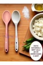 Multiamo İvory Sert Uçlu Isıya Dayanıklı Yanmaz Yapışmaz Silikon 28 Cm Kaşık Seti 2 Adet - Görsel 2