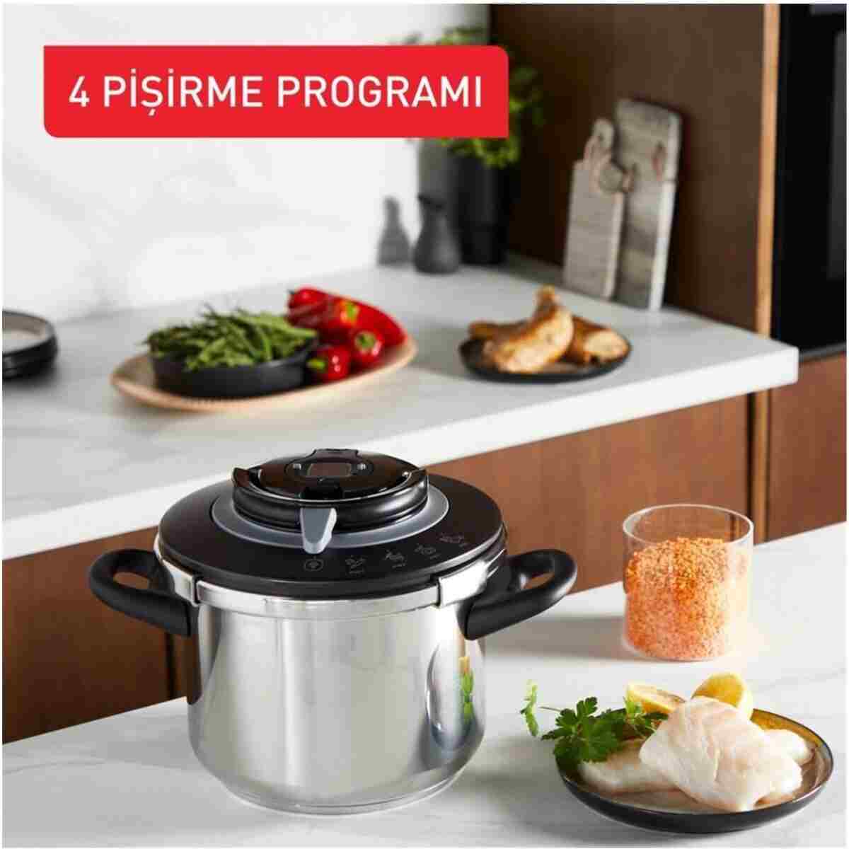 TEFAL Clipso Chef 6 Litre + 4,5 Litre Düdüklü Tencere Seti - 1510002674 - Görsel 13