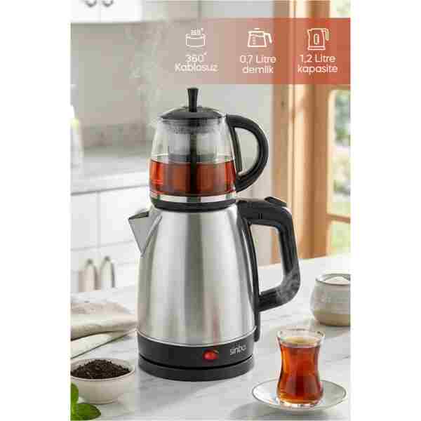 Sinbo STM-5836 2 si 1 arada Elektrikli Çay Makinesi