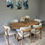 Home Bohem ahşap masa sandalye takımı