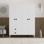 İMBAŞ Opal 4 Kapak 2 Çekmece Gardırop