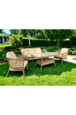 MONALİN HOME GARDEN Monalin Mobilya Miami 5 Kişilik(3-1-1-MASA) Rattan Örgü Bahçe Mobilyası - Görsel 2