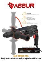 ASSUR Profesyonel Metal Şanzıman Kırıcı Delici Hilti Darbeli Matkap 2-28mm - Görsel 3