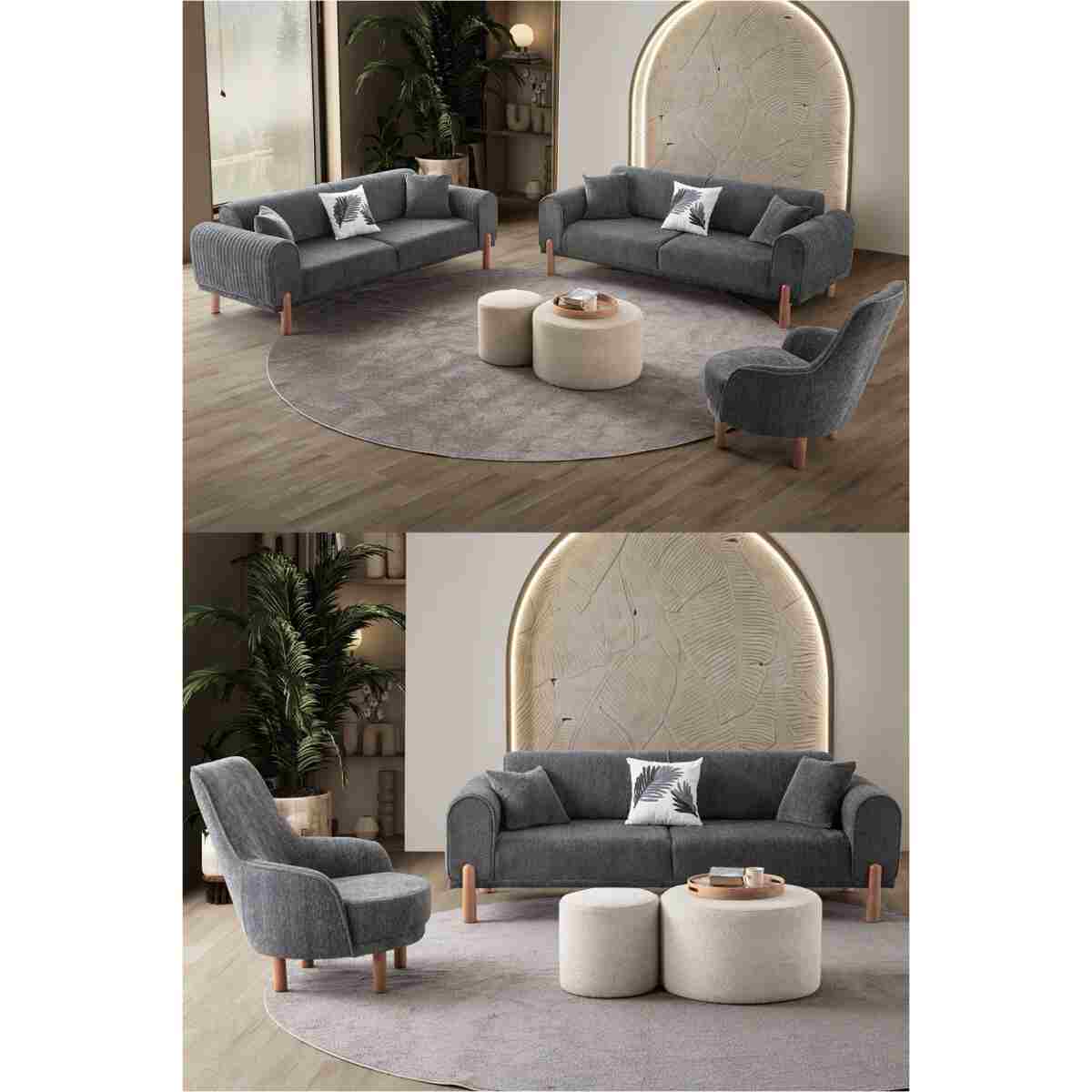 EDSY HOME Armoni 3+3+1 Koltuk Takımı Krem - Görsel 10