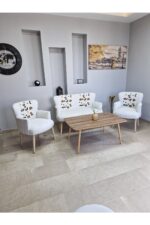 WATERYBROOK PUNCH Çay Seti Oturma Grubu Oturma Takımı Koltuk Takımı Ahşap Mobilya Takımı Balkon Bahçe Mobilyası - Görsel 3