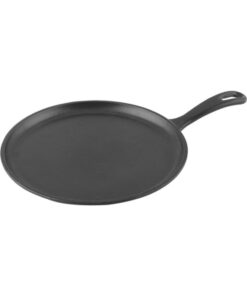 Lava Döküm Yuvarlak Pizza Krep Pankek Tavası Döküm Demir Yekpare Saplı Çap(Ø)26cm.